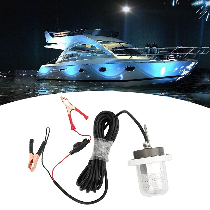 30W LED Underwater Fishing Light 18000lm Green Submersible Fish Attracting