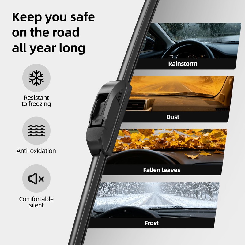 Raidbee® Silicone Windshield Wiper blades 3 pack Replacement for SUBARU