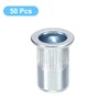 sourcing map M8 Rivet Nuts, 50pcs Zinc Plated Carbon Steel