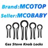 MCOTOP Gas Stove Knob Locks, Stove Knob Safety Covers for