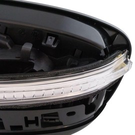 HHYOGLLY Mirror Power Signal Smooth Black Driver Side Left for Nissan for Rogue S/SL/SV 14-17 Us Built 3-Mounting Hole Quantity Paint to Match Manual Clear Flat Electric