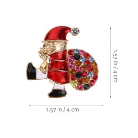 PACKOVE Pack of 6 Christmas Brooch Christmas Party Gifts Christmas Brooch Pin Crystal Pin Christmas Dress Brooch Holiday Brooch Pin Pin