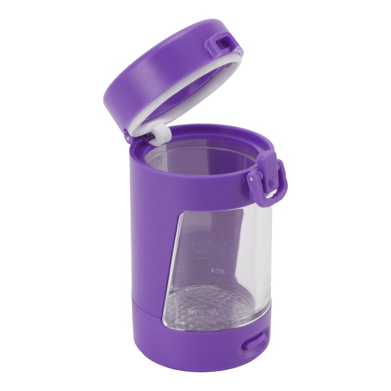 Glow Storage Jar with Grinder LED Waterproof Transparent Glass Seal