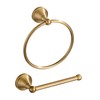 Antique Brass Toilet Paper Holder Hand Towel Ring, Brass Bathroom