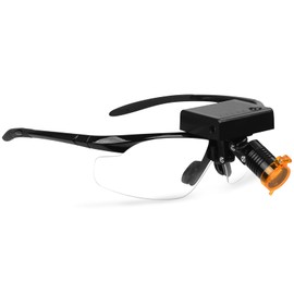 3W LED Cordless Headlamp with Optical Filter and 2 Rechargeable Batteries, Include Normal Glasses in One Set