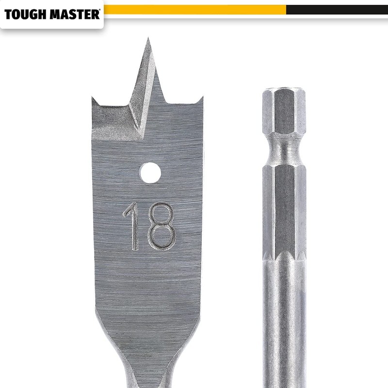 TOUGH MASTER Spade Drill Bits Set, 6 Piece ¼ Inch