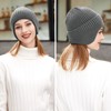 Cozlly Women's Knitted Beanie Hat, Men's Winter Hat with Ear