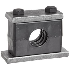 Behringer Heavy Series Pipe Clamp, Polypropylene with Plain Carbon Steel Hardware, Weld Mounting, 3/4" Pipe Size