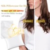 OLESILK 100% Mulberry Silk-Pillow-Cases 2 Pack Queen Size for Hair