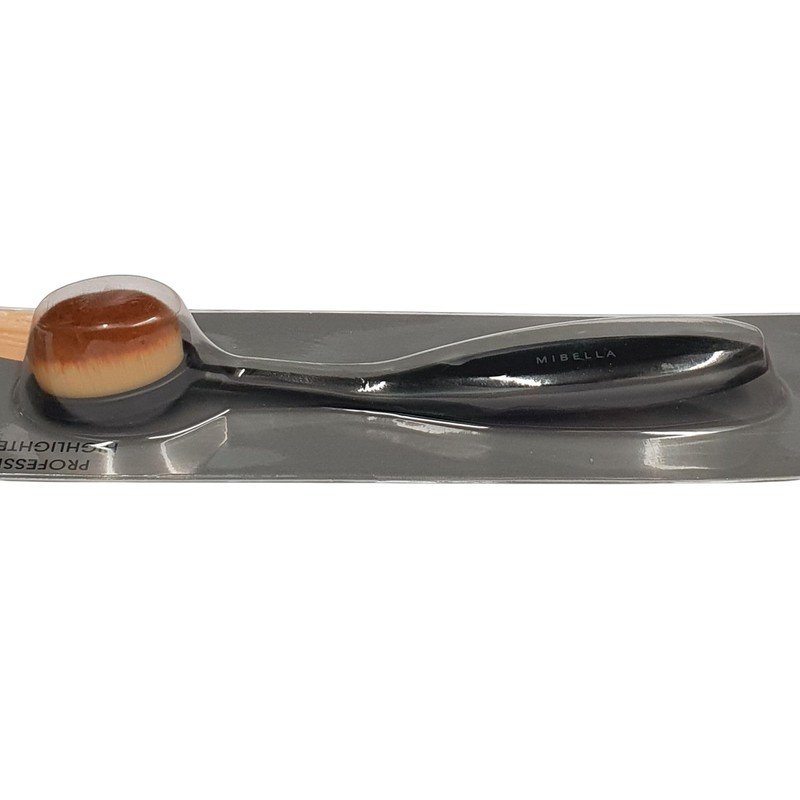 Mibella Professional Highlighter Brush, Ergonomic Handle, Black, Makeup, Face, Cosmetics,