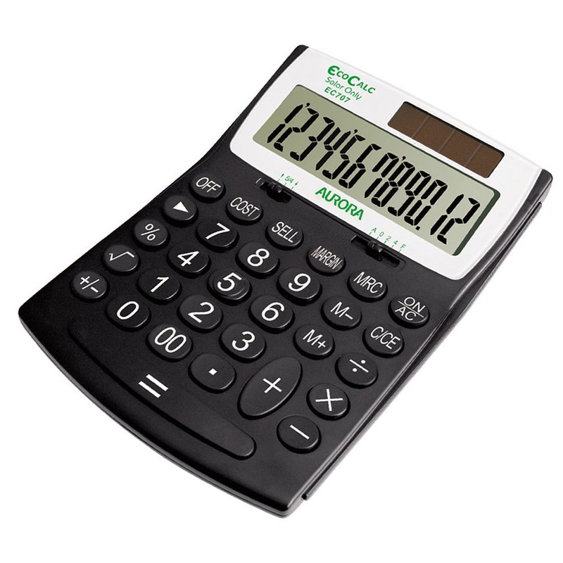 Aurora EC707 EcoCalc Calculator (Made From Recycled Plastic)