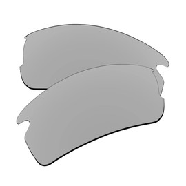 EZReplace Lenses Replacement for Oakley Flak 2.0 OO9295 Sunglasses (Polarized Lenses), Metal Silver, One Size