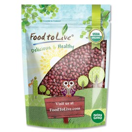 Food to Live Organic Adzuki Beans, 2 Pounds – Non-GMO, Sproutable, Whole Raw Dried Azuki Beans (Red Mung Beans), Vegan, Kosher, Bulk Organic Beans. Rich in Minerals, Dietary Fiber and Protein