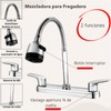 Mezcladora para Fregadero, Llave de Fregadero de Cocina Flexible, Grifo