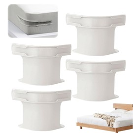 4pcs Bed Sheet Holders Straps,Bedsheet Holder,Lock Sheet Holders Set,Heavy Duty Bed Sheet Corner,Non-Slip Fitted Sheet Holder, Keep in Place Bedding Accessories for All Mattress (White)