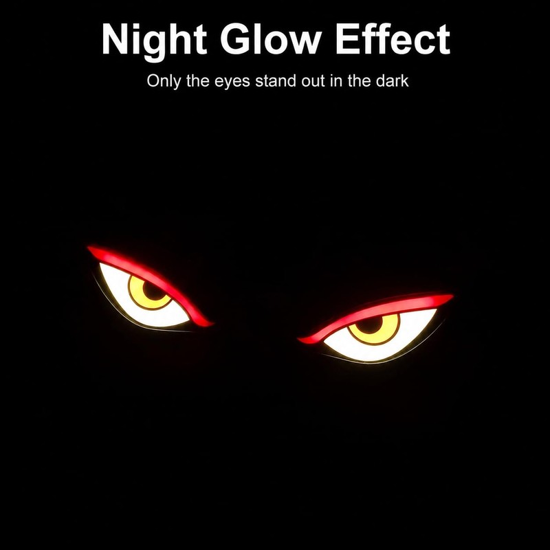 Solar Devil Eyes LED Car Window Light, Wireless No Drill