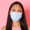 100PCS Blue Disposable Face Masks - 3-Ply Non-Woven Breathable &
