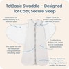 TOTBASIC Baby Swaddle Blanket 0-3 Months, 1.0 TOG 3-Way Adjustable