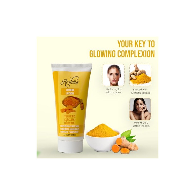 Reshma Beauty- Loción de cúrcuma | Loción facial y corporal