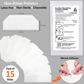 Acanthus - 15 Pack CPAP Nose Bridge Protectors - Silicone CPAP Mask Cushion for Nasal Skin Protection - Reusable Latex-Free - CPAP Accessories Mask Liner - Pack of 15