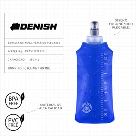 2 Botellas de Agua, Soft Flask, Bolsa de Agua de plástico Plegable Ideal para Correr Ciclismo triatlón Senderismo. Soft Water Bottle for Running Cycling Triathlon Hiking.