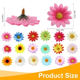 WBZOWRB Pack of 100 Artificial Colourful Flowers, 4 cm Artificial Flowers Decoration, Flower Heads Mixed Small Silk Flowers for Crafts, Confetti Flower Heads Decoration for Wedding, Parties, DIY, a