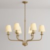 6 Pack Pleated Clip-On Lamp Shades for Chandelier Small Beige