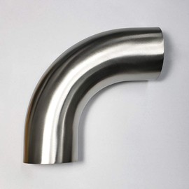 3" Stainless 90° Mandrel Bend Elbow - 1.5D/4.5" CLR Loose Radius - 16GA/.065" Wall - 2" Leg - SS304 - Exhaust Fabrication