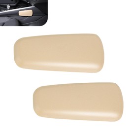lekiliky 2PCS Car Elbow Pad & Arm Rest - Soft Leather Armrest Pillow with One-Piece Molding for Comfort Support, Universal Knee Cushion & Interior Decorative Accessories for Most Vehicles (Beige)