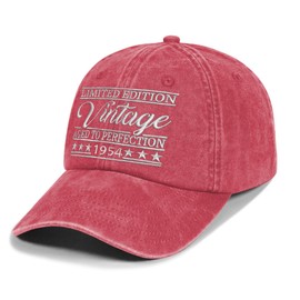 Rybicag - Regalos de cumpleaños para él y ella, gorra de béisbol ideal para hombres y mujeres, sombrero clásico, 03.Red, Talla única
