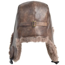 SOMALER Trapper Hat Men Women Winter Ushanka Hats Warm Faux Fur Aviator Trooper Hat Brown