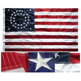 BD1 3x5 Ft 35 Stars Union Flag Embroidered Nylon US Civil War Historical USA (Round)