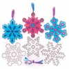 Baker Ross FC275 Snowflake Suncatcher Decorations-Pack of 10, Assorted