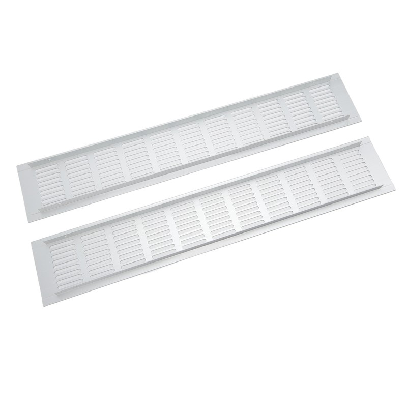 2 Pcs Air Vent Ventilation Grille Aluminium Alloy Rectangular Vent