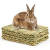 Sukh 4 PCS Rabbit Grass Mats - Natural Hay Woven