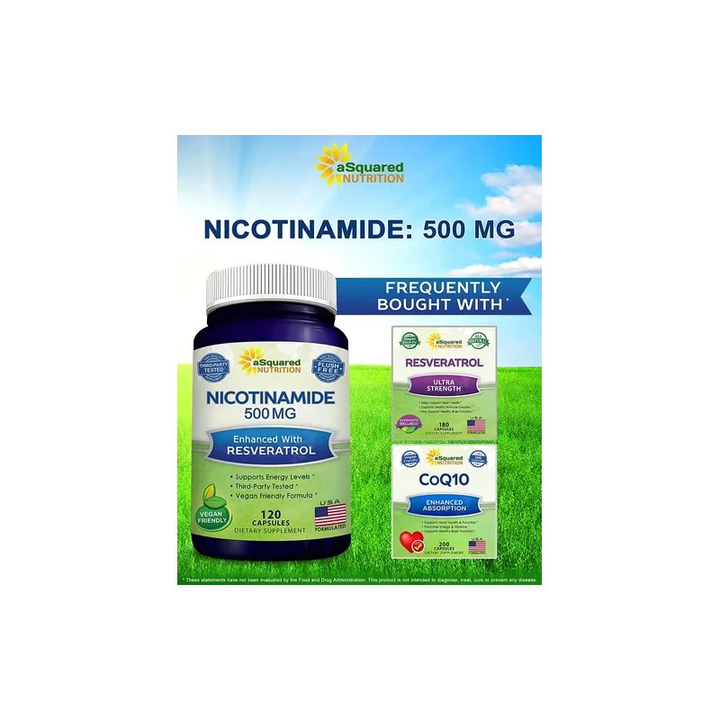 Nicotinamida 500 Resveratrol Precursor Nad Gmp
