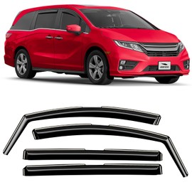 Voron Glass in-Channel Extra Durable Rain Guards for Honda Odyssey 2018-2025, Window Deflectors, Vent Window Visors, 4 Pieces - 200718