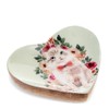 Rex London Wooden Heart-shaped Trinket Dish - Cat