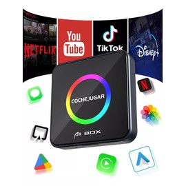 Adaptador inalámbrico automático, Ai Box Adaptador Inalámbrico Carplay con Video, Adaptador para automóviles Originales con CarPlay para OEM de fábrica con Cable Android Auto Coches