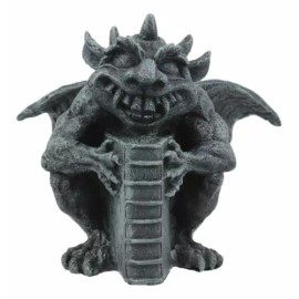 Ebros Gift Gothic Horned Fantasy Librarian Gargoyle Figurine Sculpture Bibliography Nerd