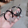 Xiwstar 2Pcs Elasic Rhinestone Starfish Hair Scrunchies Fashion Crystal Hair