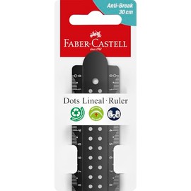 Faber-Castell 172131 Ruler with Dots 30 cm Black