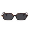 WDZAYXC Classic Rectangular Sunglasses Retro Slim Lenses Vintage Rectangle Sunglasses,