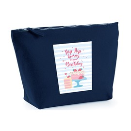 Hippowarehouse Hip Hip Hooray its Your Birthday Printed Make up Cosmetic wash Bag 18x19x9cm