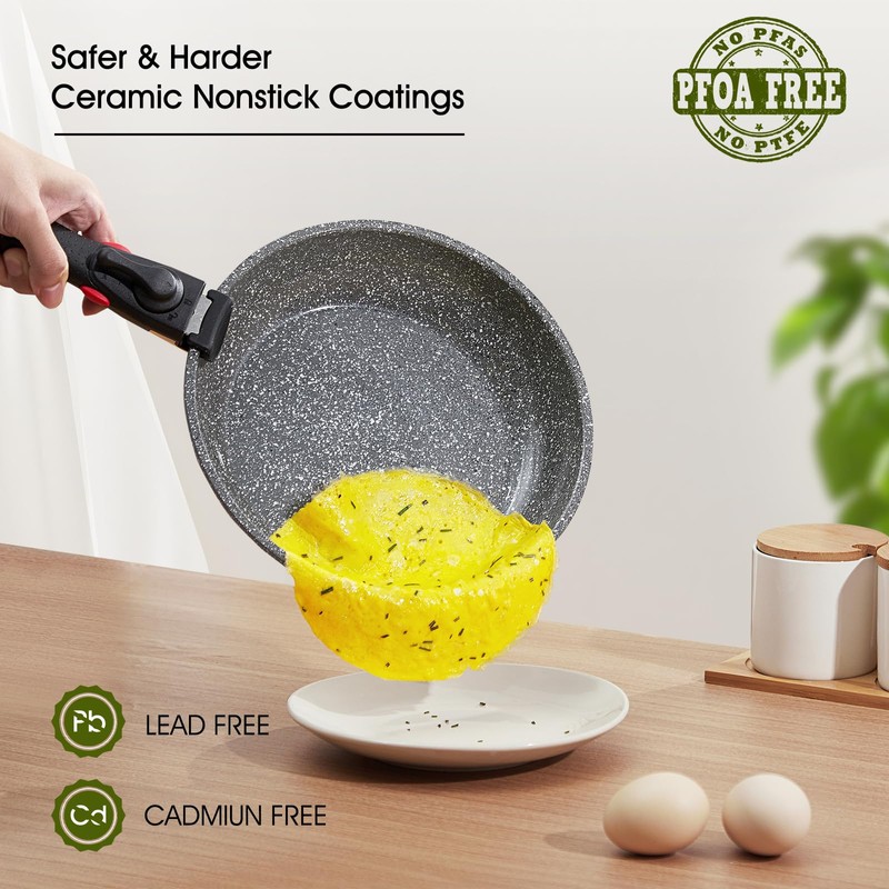 ROSSETTO 7pcs Pots and Pans Set Non Stick from France,