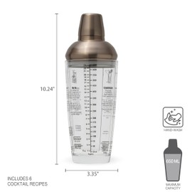 Houdini Cocktail Shaker, 650 mL, Clear