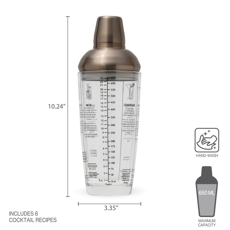 Houdini Cocktail Shaker, 650 mL, Clear