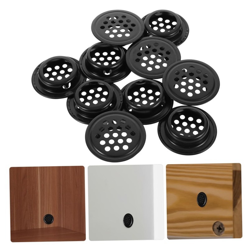 WOONEKY 10pcs Stainless Steel Airflow Vent Covers Circular Mesh Louvers