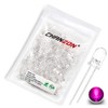 CHANZON 100 pcs 5mm Pink LED Diode Lights (Clear Round