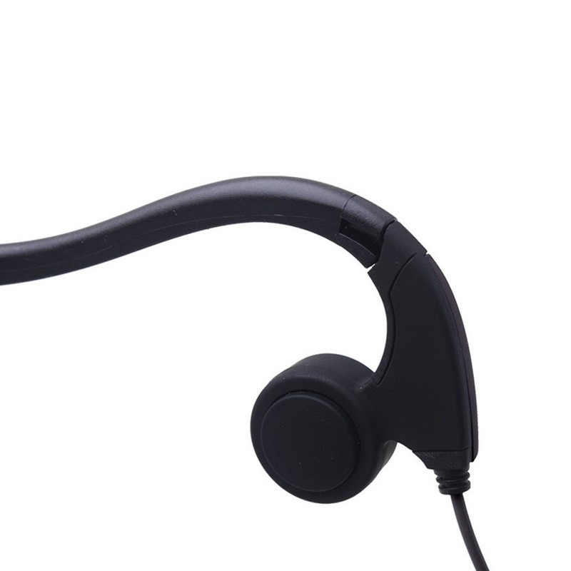 GZCRDZ Auriculares de conducción ósea con micrófono estéreo de oreja